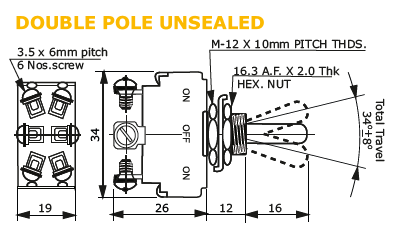 ELETTRO Toggle Switches - 6A/10A/15A 250AC Single & Double Pole