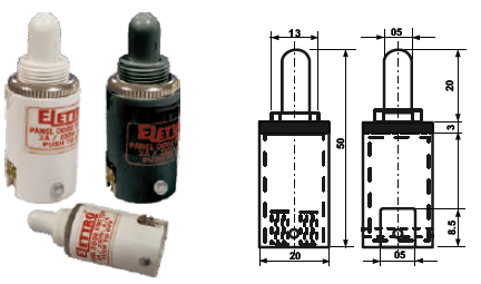 ELETTRO Panel Door Switches - White & Black